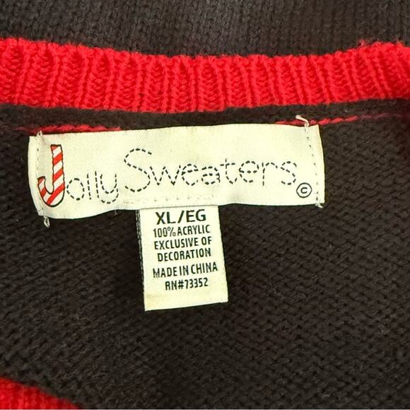 Jolly Sweaters XL Light-Up Dinosaur Disco Ugly Christmas Sweater Holiday - Picture 2 of 8